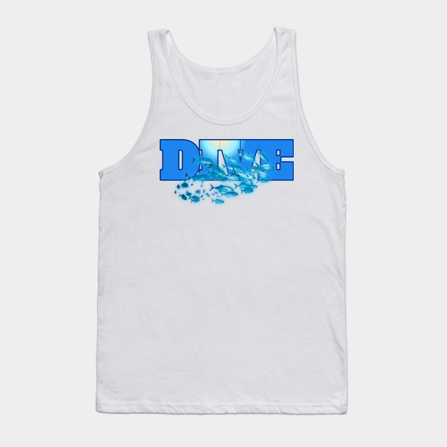 Scuba diving t-shirt designs Tank Top by Coreoceanart